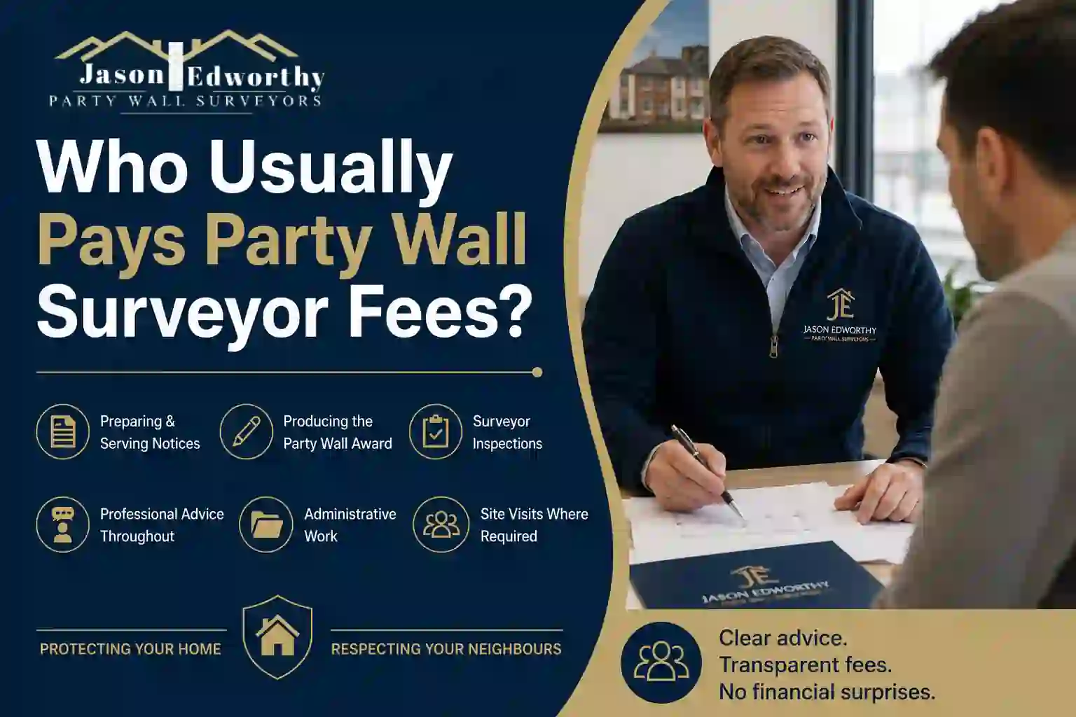 Who Usually Pays Party Wall Surveyor Fees Worcestershire?